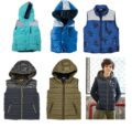 Jungen Kleinkinder Steppweste Freizeit Warm mit Kapuze Taschen für Winter Frühling Herbst (1)