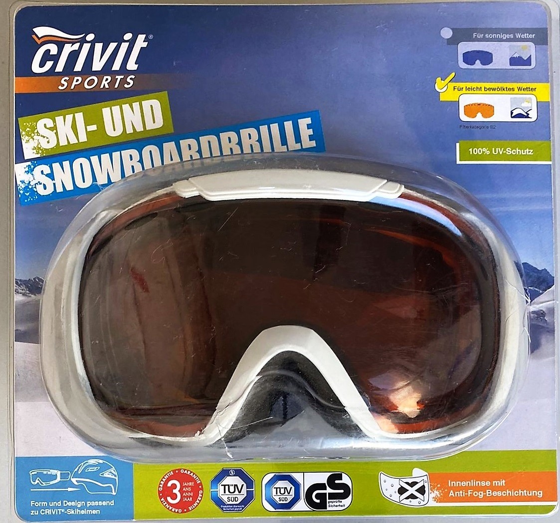 Damen Herren Ski Brille Snowboard Brille Anti Fog Kratzfester Bruchicherer Plycarbonat Außenscheibe (1)